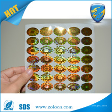 ZOLO top selling fast delivery scratch off label 3d holographic foil sticker for label printing machine